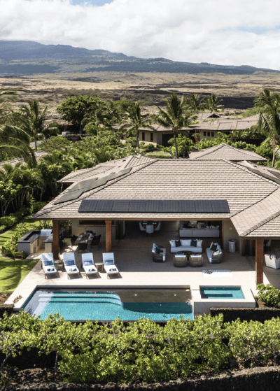 Luxury home with pool and mountain view
