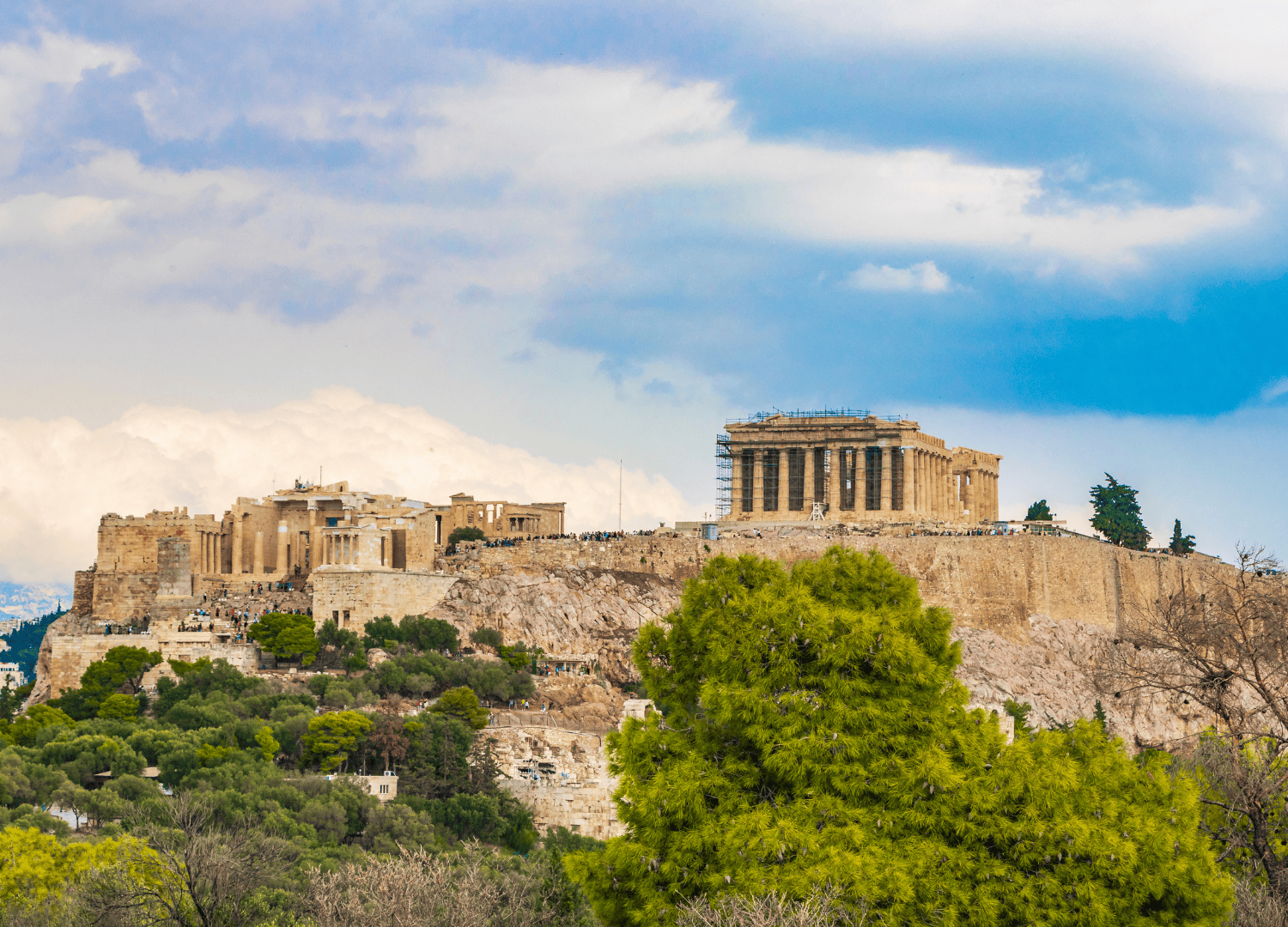 View of the Acropolis in Athens, Greece