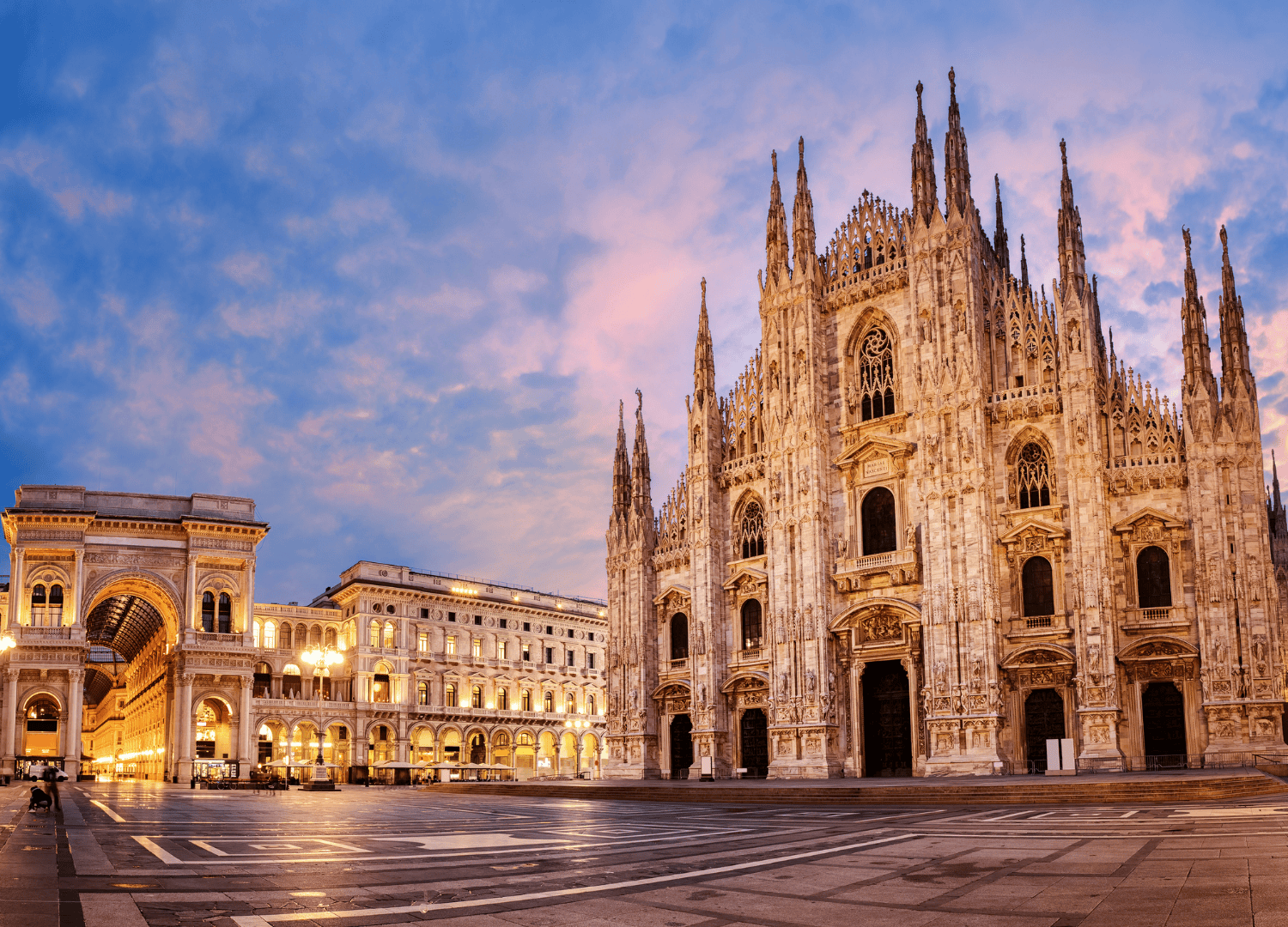Milan Cathedral at sunset, Italy